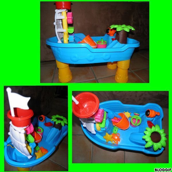 table d'activité eau et sable