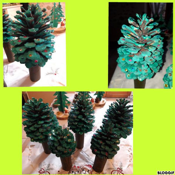 sapin en pomme de pins noël 2018