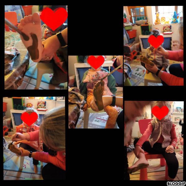 petits renes empreinte de pied